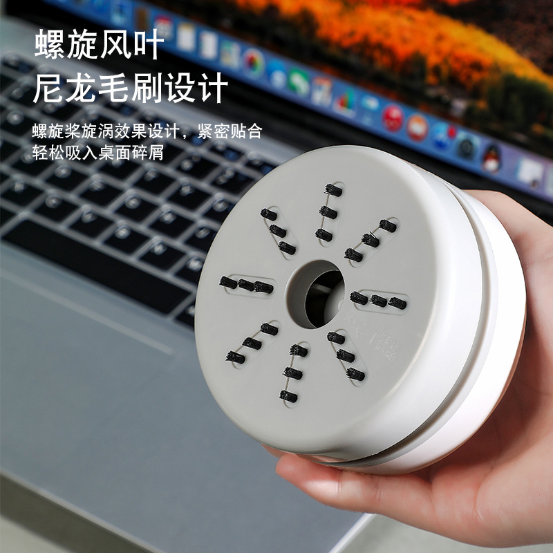 Desktop vacuum cleaner mini rechargeable cleaning machine eraser keyboard cleaner portable automatic dust suction machine gift - Image 2